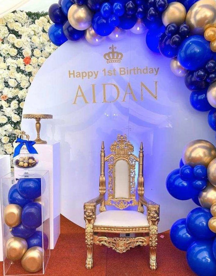 Kids THRONE White & Gold Lounge Party Rentals