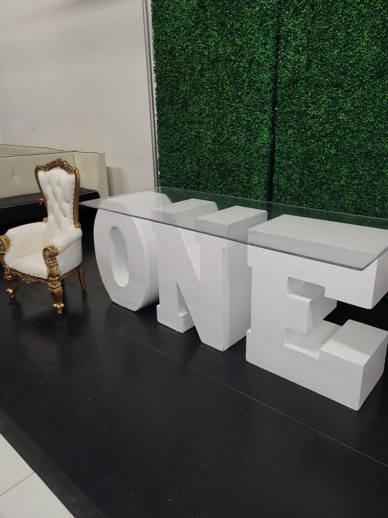 ONE Table Letter / Giant Styrofoam Table Base Letters / 3D Baby