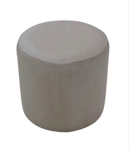 Velvet Round Ottoman