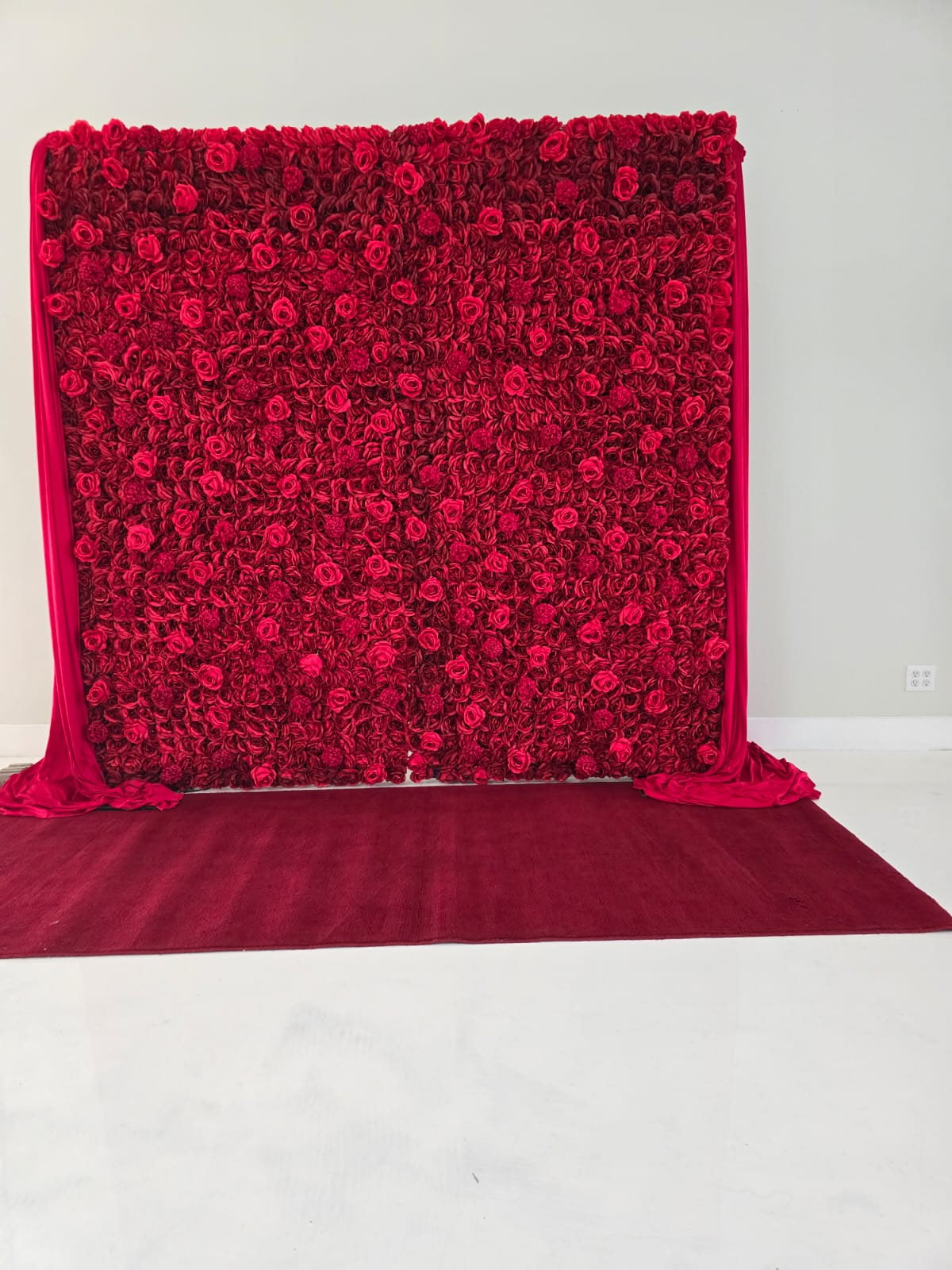 Red FLOWER WALL 8x8   $299