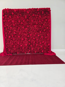 Red FLOWER WALL 8x8   $299