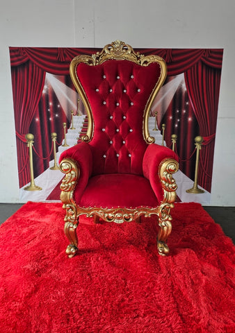 VELVET Single THRONE Red & Gold