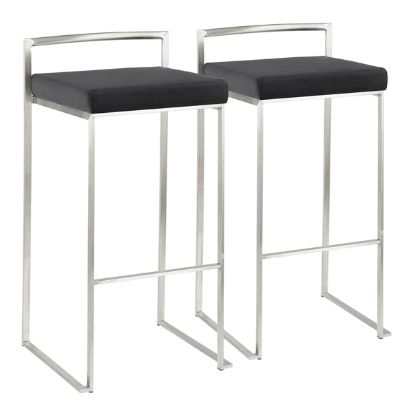 Metal Barstool - BLACK