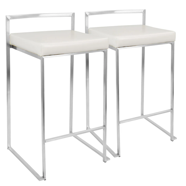 Metal Barstool - WHITE