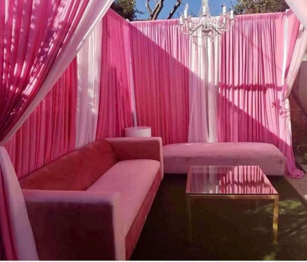 Pink VELVET Sofa 7’