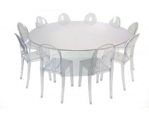 CLEAR FROZEN Round DINING TABLE 60