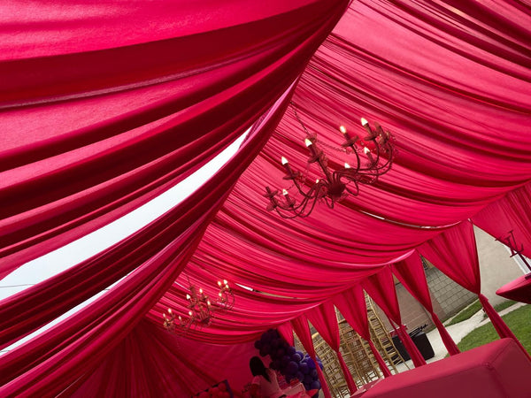 TENT with DRAPING  10X60 & Chandelier
