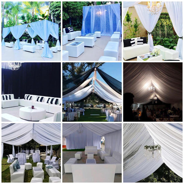 TENT with DRAPING  20x30 & Chandeliers