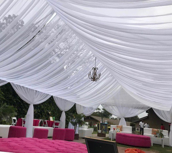 TENT with DRAPING  30x30 & Chandelier