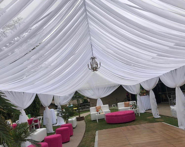 TENT with DRAPING  30x30 & Chandelier