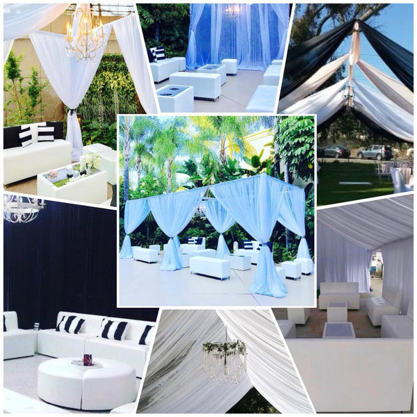 TENT with DRAPING  20x30 & Chandeliers