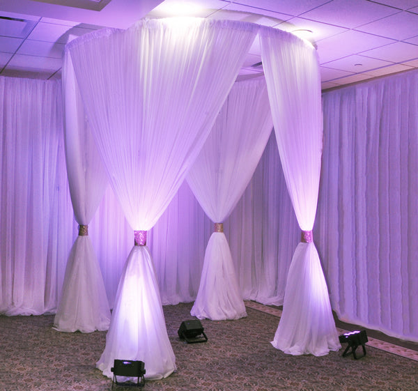 Round Wedding Canopy w/Chandelier – Lounge Party Rentals