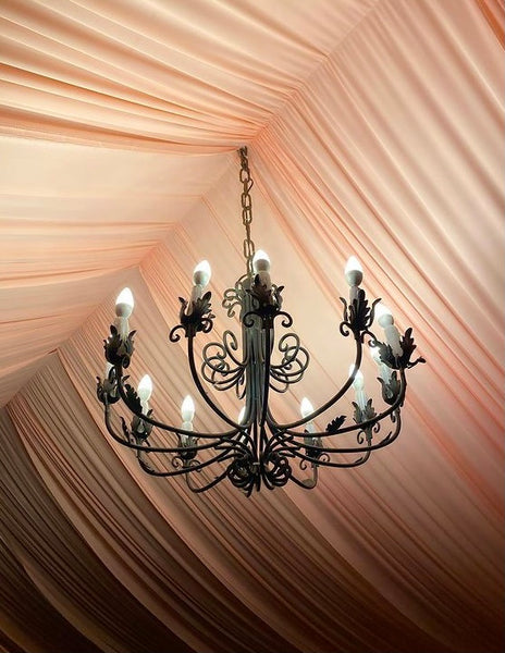 TENT with DRAPING  20x30 & Chandelier