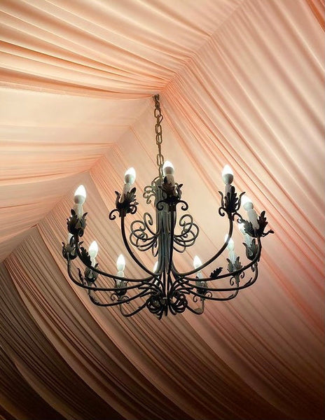 TENT with DRAPING  10X60 & Chandelier
