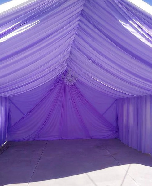 TENT with DRAPING  20x50 & Chandeliers