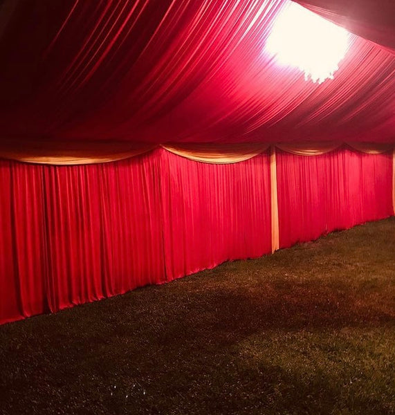 TENT with DRAPING  20x30 & Chandelier