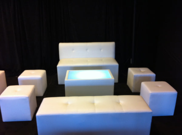 LED Lighted RECTANGULAR TABLE - coffee table / end table   (Changing Colors)
