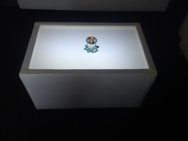 LED Lighted RECTANGULAR TABLE - coffee table / end table   (Changing Colors)