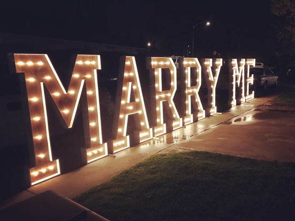 MARRY ME Sign 4'
