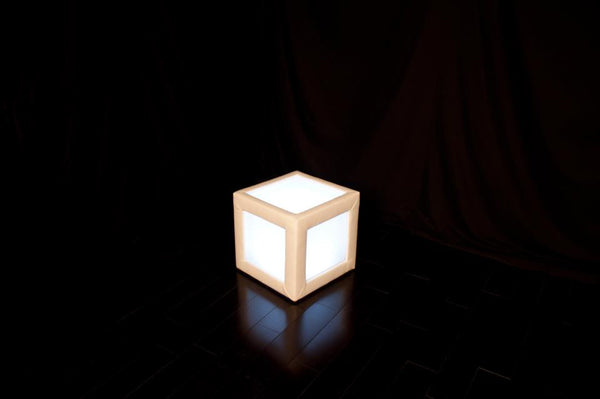 LED Lighted Tufted Cube  (Changing Colors)