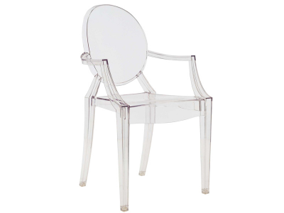 Louis Ghost Chair - Casper Arm clear Chair