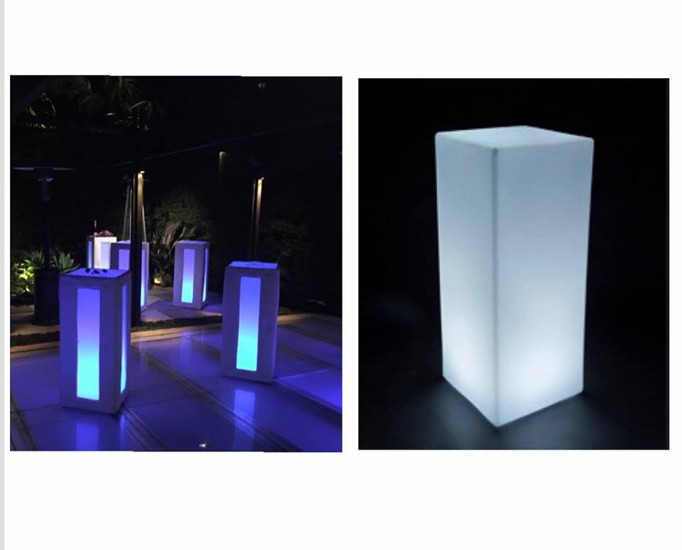 Led Acrylic Lighted Cocktail Table Changing Colors Lounge Party Rentals