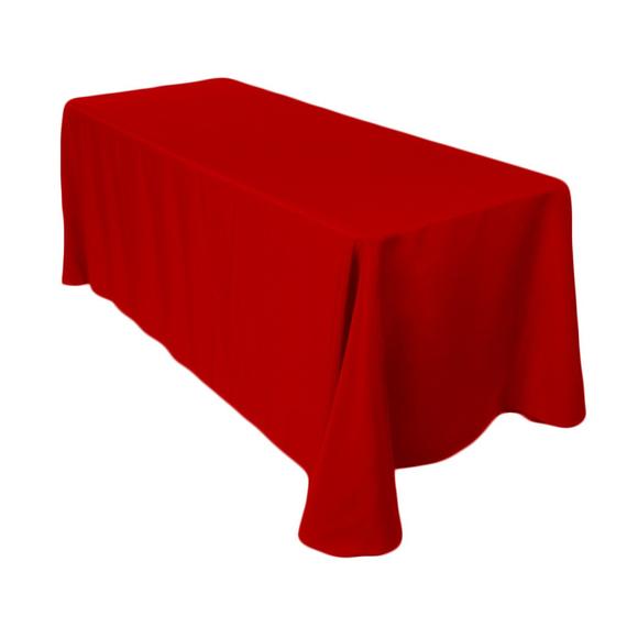 Tablecloth 8" RED  (156"x90")