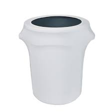 Trash can 32 gallons w/White Cover