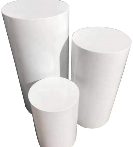 WHITE Round Pedestals ( each )