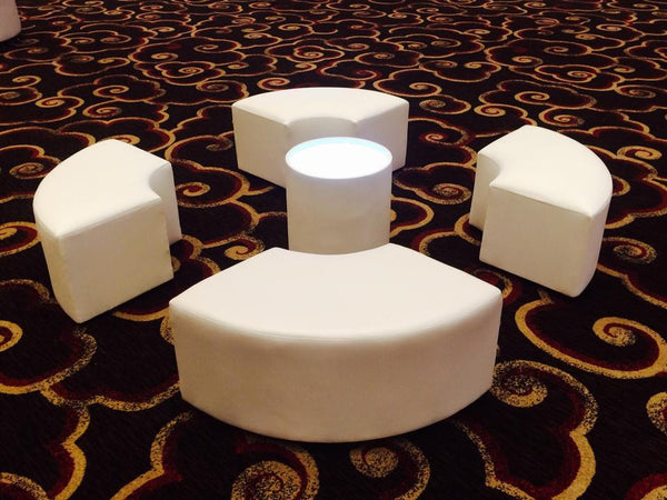 LED Lighted ROUND TABLE - coffee table / end table   (Changing Colors)