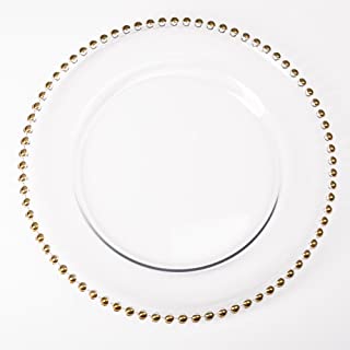 CHARGER PLATE Band BEADS  " Gold & Silver "