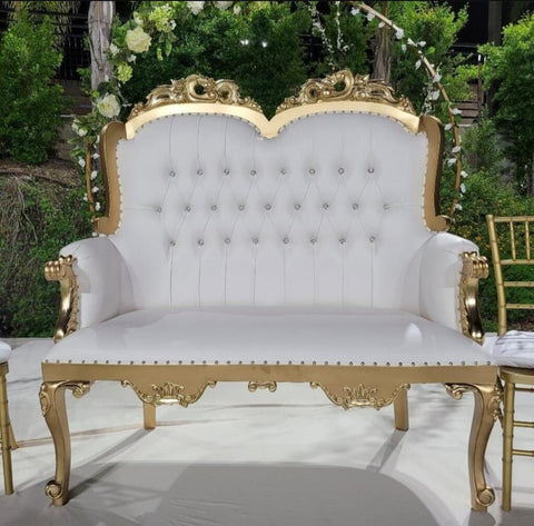 Sofa THRONE White & Gold