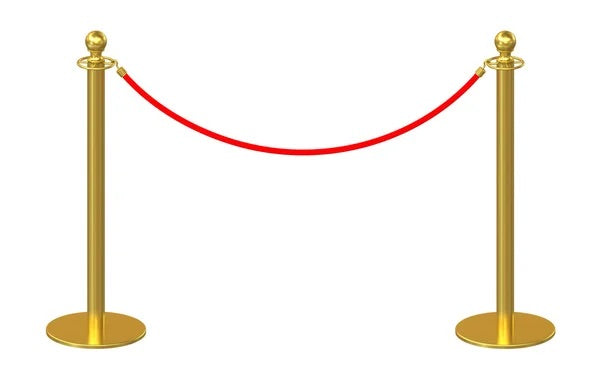 SET GOLD Stanchions and Red velvet ropes