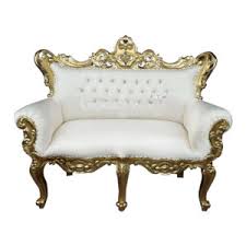 Sofa THRONE White & Gold
